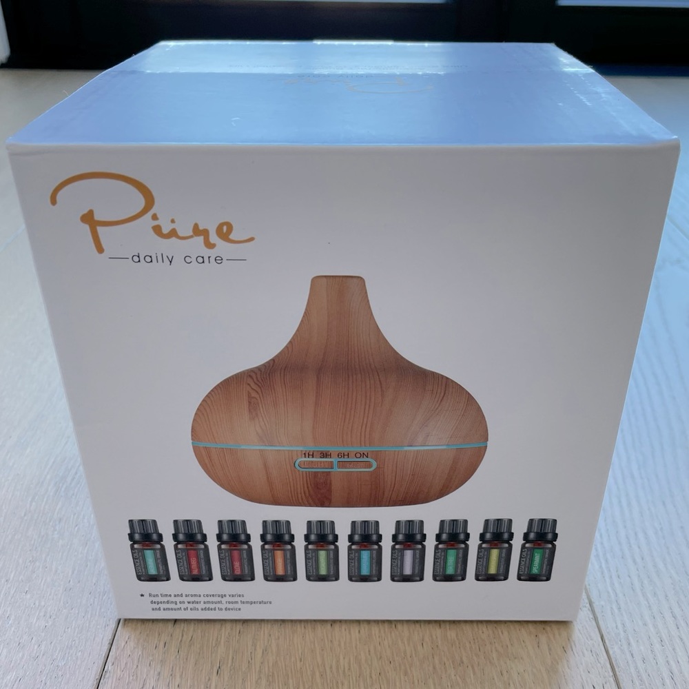 🆕 Ultrasonic Diffuser with 10 Pure Essential Oils
